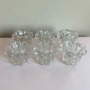 Glass Crystal Candle Holders